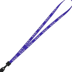 Smooth Nylon Lanyard - 1/2 inch - 34 inches - Large Metal Bulldog Clip
