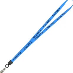 Smooth Nylon Lanyard - 1/2 inch - 34 inches - Snap with Metal Bulldog Clip