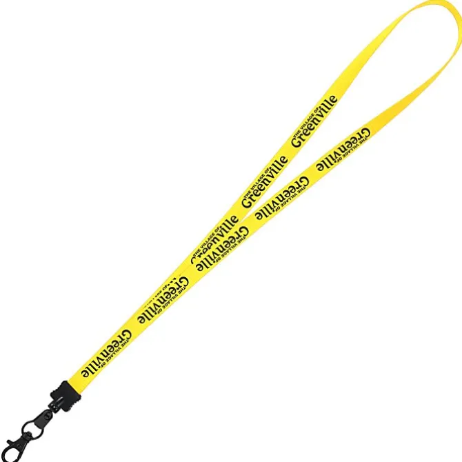 Smooth Nylon Lanyard - 1/2 inch - 32 inches - Metal Lobster Claw - 24 hr