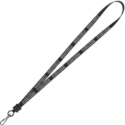 Smooth Nylon Lanyard - 1/2 inch - 32 inches - Metal Swivel Snap Hook - 24 hr