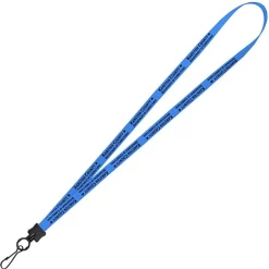 Smooth Nylon Lanyard - 1/2 inch - 32 inches - Metal Swivel Snap Hook - 24 hr