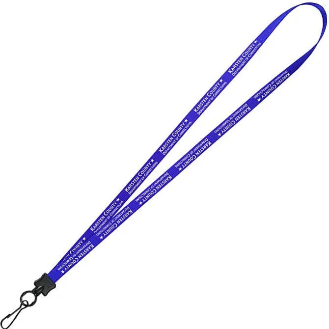 Smooth Nylon Lanyard - 1/2 inch - 32 inches - Metal Swivel Snap Hook - 24 hr