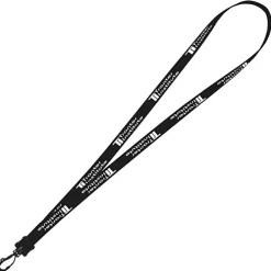 Smooth Nylon Lanyard - 1/2 inch - 32 inches - Plastic Swivel Snap Hook - 24 hr