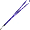 Smooth Nylon Lanyard - 1/2 inch - 32 inches - Snap with Metal Bulldog Clip - 24 hr