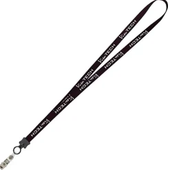 Smooth Nylon Lanyard - 1/2 inch - 32 inches - Snap with Metal Bulldog Clip - 24 hr