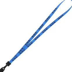 Smooth Nylon Lanyard - 1/2 inch - 34 inches - Large Metal Bulldog Clip - 24 hr