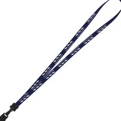 Smooth Nylon Lanyard - 1/2 inch - 34 inches - Large Metal Bulldog Clip - 24 hr