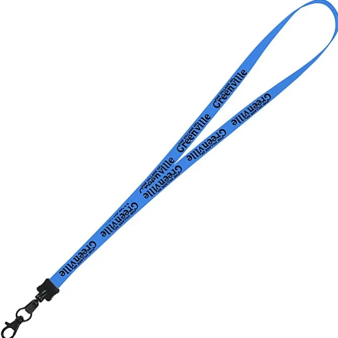 Smooth Nylon Lanyard - 1/2 inch - 34 inches - Metal Lobster Claw - 24 hr