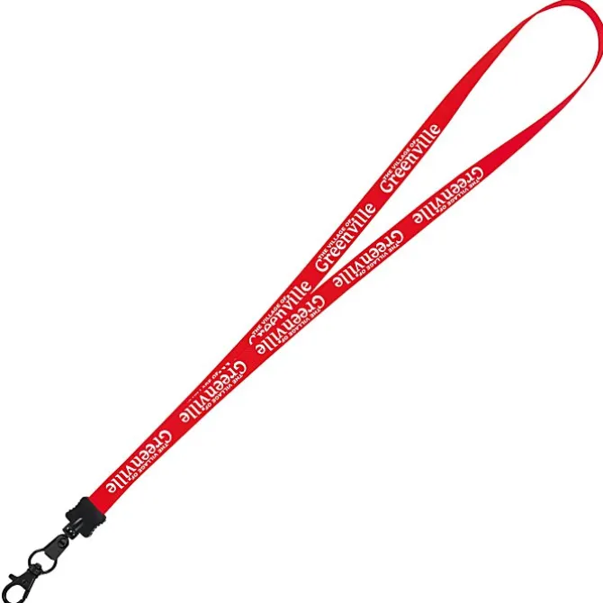 Smooth Nylon Lanyard - 1/2 inch - 34 inches - Metal Lobster Claw - 24 hr