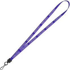 Smooth Nylon Lanyard - 1/2 inch - 36 inches - Metal Swivel Snap Hook - 24 hr