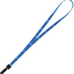 Smooth Nylon Lanyard - 1/2 inch - 36 inches - Plastic Bulldog Clip - 24 hr
