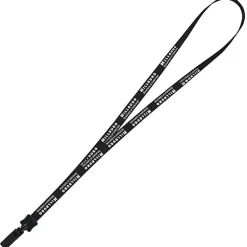 Smooth Nylon Lanyard - 1/2 inch - 36 inches - Plastic Bulldog Clip - 24 hr