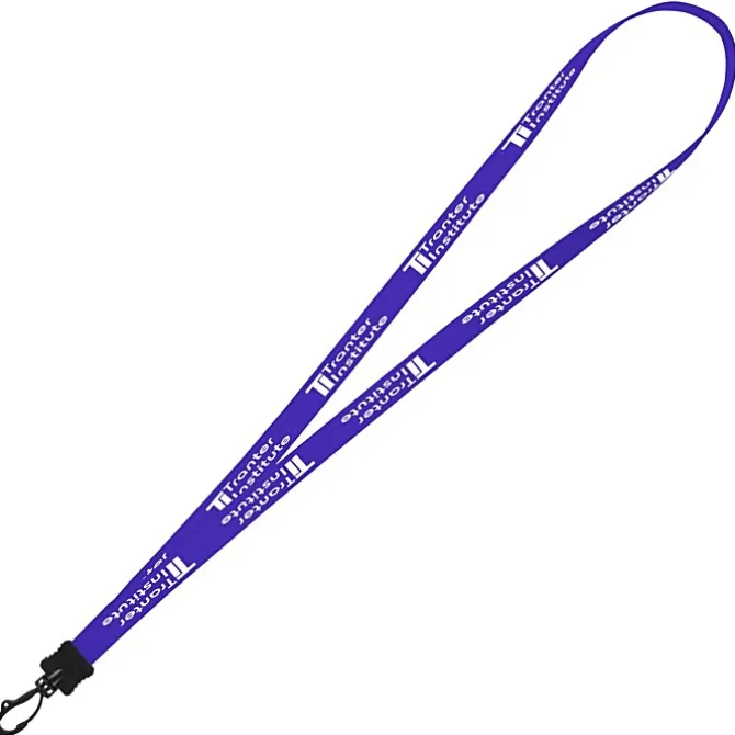 Smooth Nylon Lanyard - 1/2 inch - 36 inches - Plastic Swivel Snap Hook - 24 hr