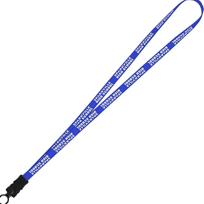 Smooth Nylon Lanyard - 1/2 inch - 34 inches - Snap Buckle Release - 24 hr