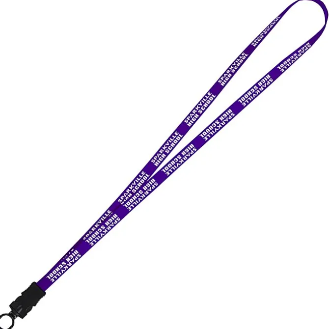 Smooth Nylon Lanyard - 1/2 inch - 34 inches - Snap Buckle Release - 24 hr