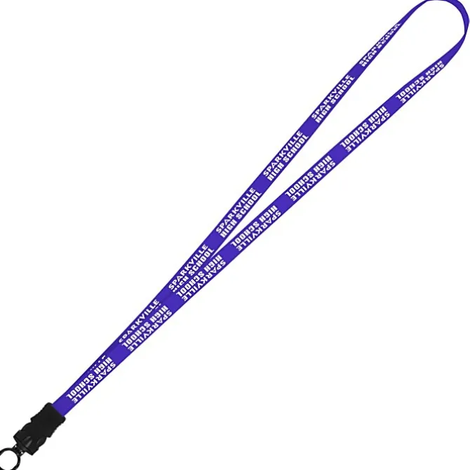 Smooth Nylon Lanyard - 1/2 inch - 34 inches - Snap Buckle Release - 24 hr