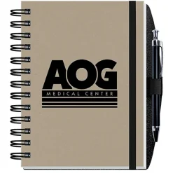 Smooth Paperboard Journal with Pen- 7 inches x 5 inches - 100 sheet