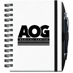 Smooth Paperboard Journal with Pen- 7 inches x 5 inches - 100 sheet