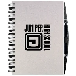 Smooth Paperboard Journal with Pen- 10 inches x 7 inches - 100 sheet