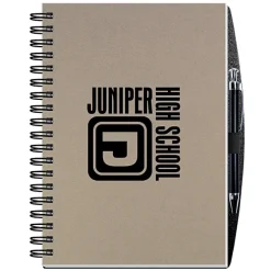 Smooth Paperboard Journal with Pen- 10 inches x 7 inches - 100 sheet