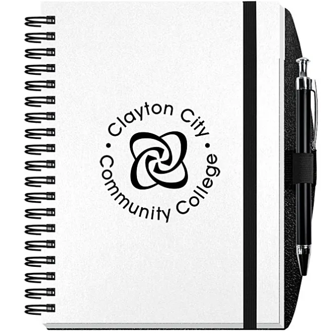 Smooth Paperboard Journal with Pen- 7 inches x 5 inches - 50 sheet