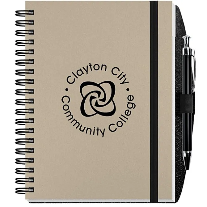 Smooth Paperboard Journal with Pen- 7 inches x 5 inches - 50 sheet