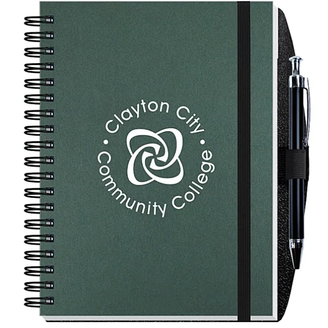 Smooth Paperboard Journal with Pen- 7 inches x 5 inches - 50 sheet