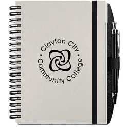 Smooth Paperboard Journal with Pen- 7 inches x 5 inches - 50 sheet