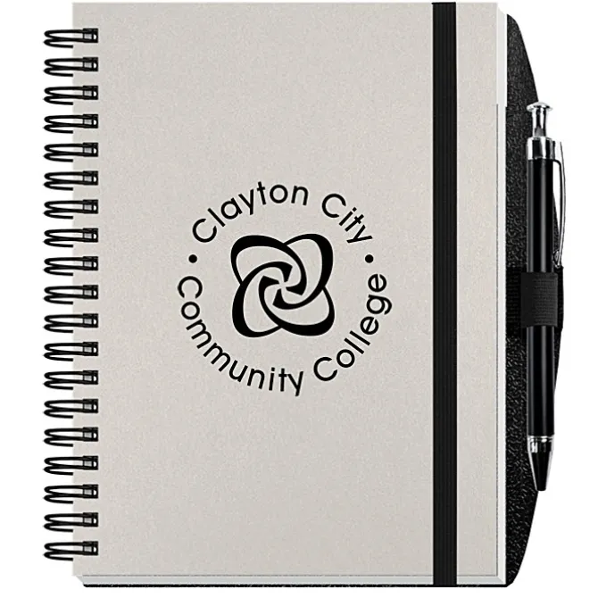 Smooth Paperboard Journal with Pen- 7 inches x 5 inches - 50 sheet