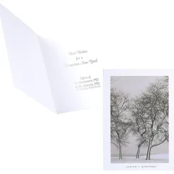 Snow Blown Trees Greeting Card