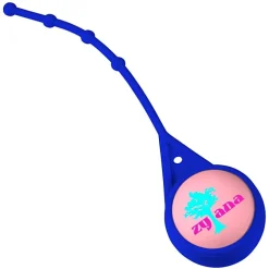 Soft Touch Round Lip Balm with Leash - Full Color