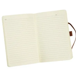 Soft Touch Wood Grain Notebook - Debossed