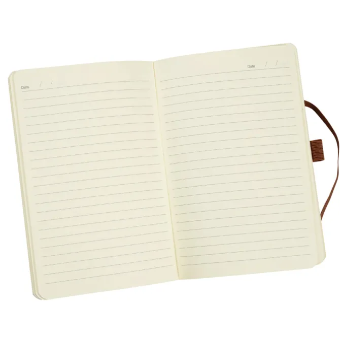 Soft Touch Wood Grain Notebook - Debossed