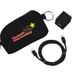 Solstice Zip Around USB-C Cable Pouch with Wall Charger