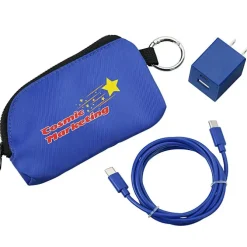 Solstice Zip Around USB-C Cable Pouch with Wall Charger