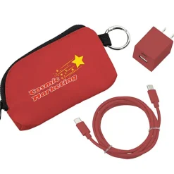 Solstice Zip Around USB-C Cable Pouch with Wall Charger