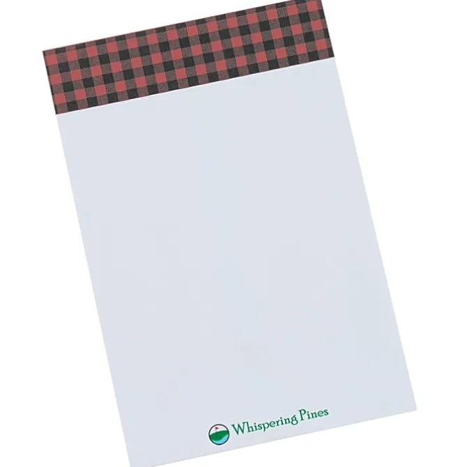 Souvenir Designer Notepad – 6 inches x 4 inches – 25 Sheet - Buffalo Plaid - 24 hr