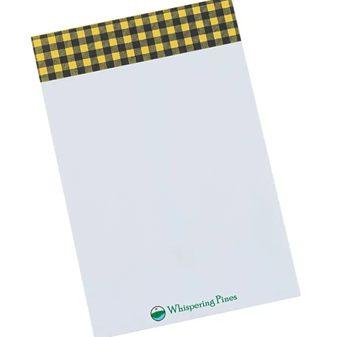 Souvenir Designer Notepad – 6 inches x 4 inches – 25 Sheet - Buffalo Plaid - 24 hr