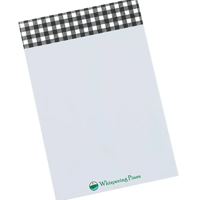 Souvenir Designer Notepad – 6 inches x 4 inches – 25 Sheet - Buffalo Plaid - 24 hr