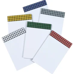 Souvenir Designer Notepad - 6 inches x 4 inches - 50 Sheet - Buffalo Plaid - 24 hr