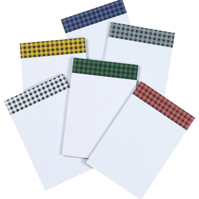Souvenir Designer Notepad - 6 inches x 4 inches - 50 Sheet - Buffalo Plaid - 24 hr