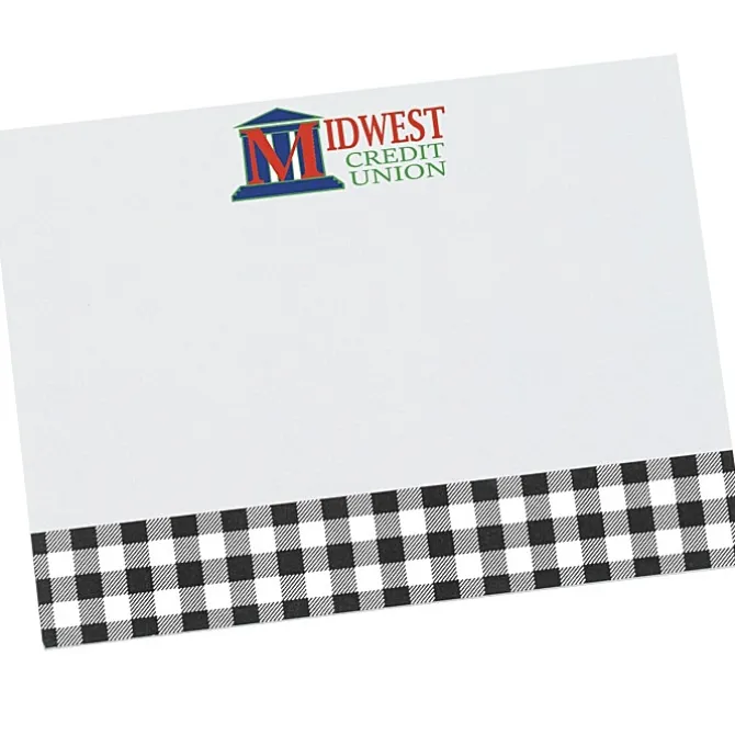 Souvenir Designer Sticky Note - 3” x 4” - Buffalo Plaid - 25 Sheet