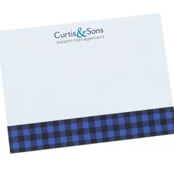 Souvenir Designer Sticky Note - 3” x 4” - Buffalo Plaid - 50 Sheet