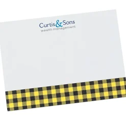 Souvenir Designer Sticky Note - 3” x 4” - Buffalo Plaid - 50 Sheet - 24 hr