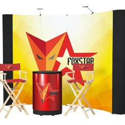 Standard Curved Floor Display - 10' Kit - Mural Center