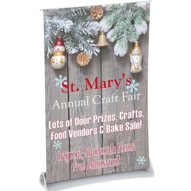Stellar Retractable Tabletop Banner Display - 11 inches