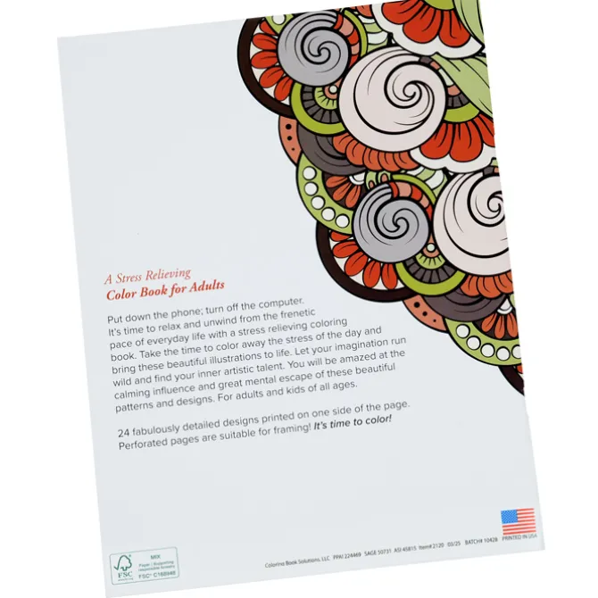 Stress Relieving Adult Coloring Book - Zen Doodle