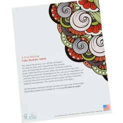 Stress Relieving Adult Coloring Book & Pencils - Zen Doodle