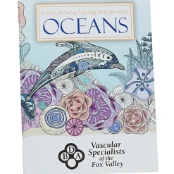 Stress Relieving Adult Coloring Book - Oceans - 24 hr