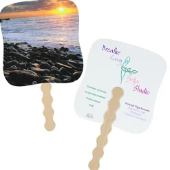 Sunset Shores Hand Fan